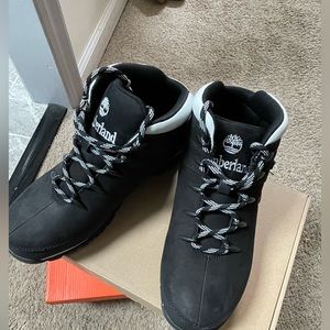 Timberland Women's Euro Sprint Black/White Nubuck Shoes A1R39 women's size 10